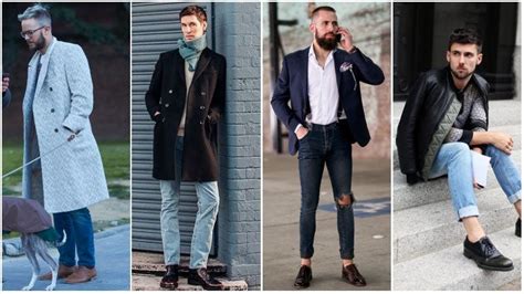 blue jeans with black oxfords